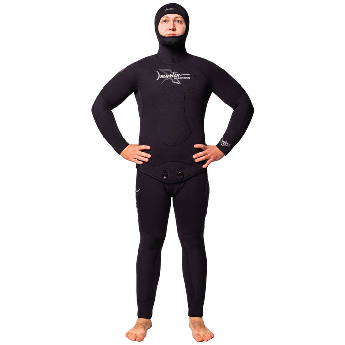 Traje de Buceo Completo Pesca Submarina Skin Negra Hombre 9mm Negro Talla S Marlin 10970