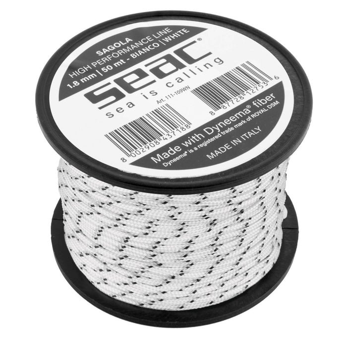 Núcleo Dyneema Negro-Blanco 50m 1,8mm Seac 111-109WN