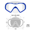 Máscara de Snorkel Look Kids Azul-Cristal Marlin 117442