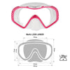 Máscara de Snorkel Look Kids Rosa-Cristal Marlin 117443