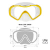 Máscara de Snorkel Look Kids Amarillo-Cristal Marlin 117444