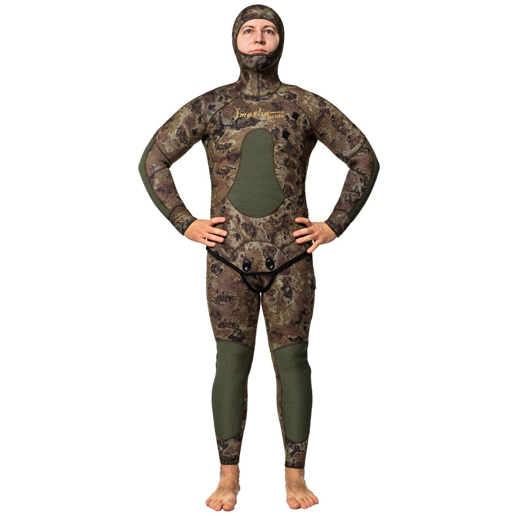 Traje de Buceo Completo para Pesca Submarina Pride 9mm Verde-Camo Talla XXXL Marlin 117578