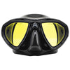 Máscara de pesca submarina Ergo negra con lentes amarillos espejados Marlin 117850