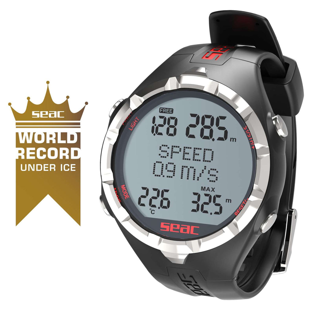 Ordenador de Apnea Freediving Negro-Rojo Seac 160-30NR