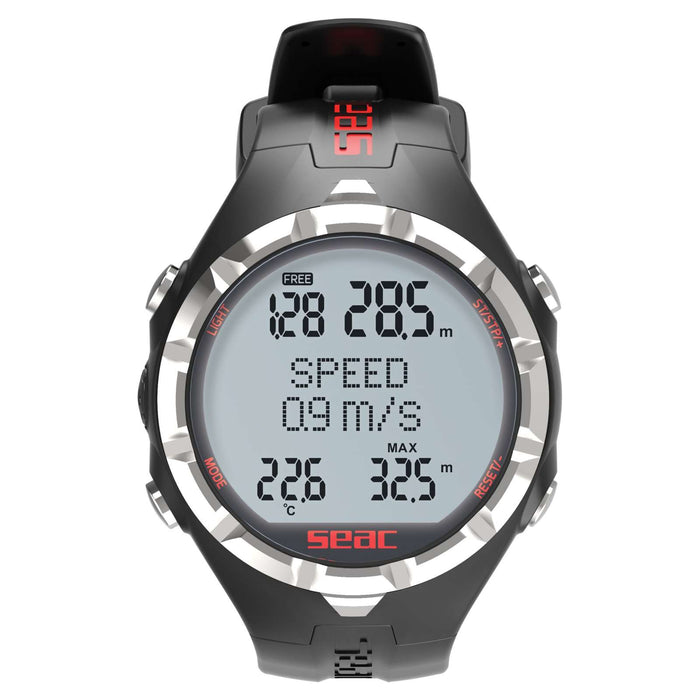 Ordenador de Apnea Freediving Negro-Rojo Seac 160-30NR