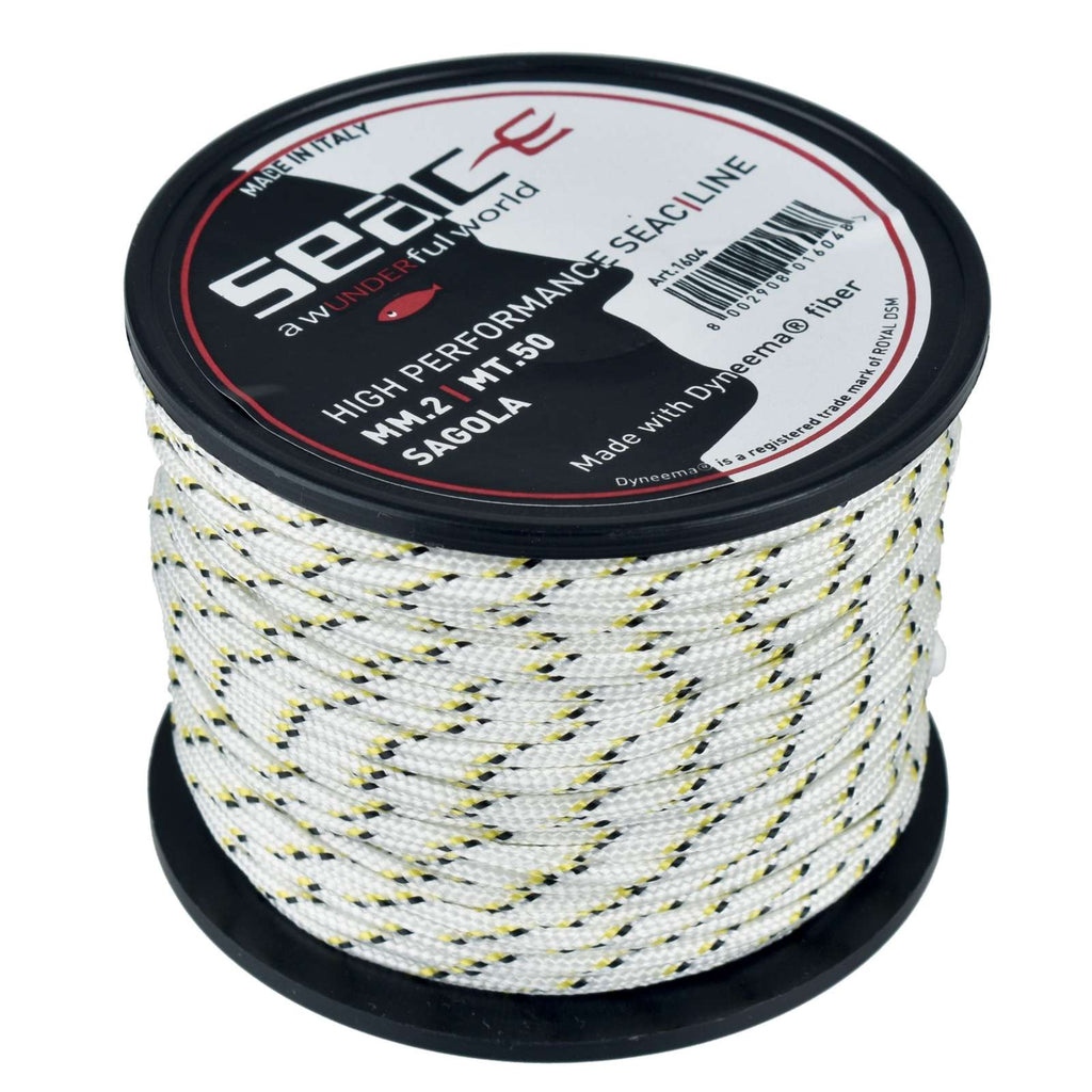 Núcleo Dyneema Blanco-Amarillo 50m 2mm Seac 1604