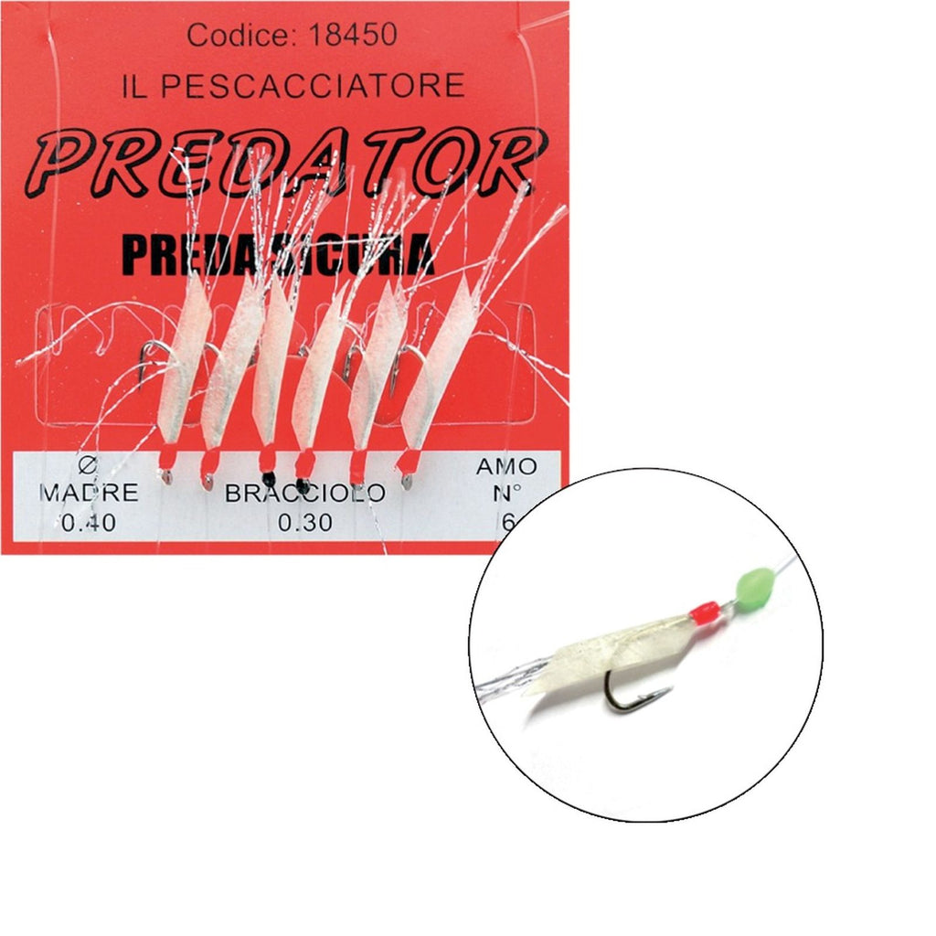 Rigs Sabiki economía piel de pescado real 20pcs №8 Expert Predator 1845008