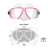 Máscara de Snorkel Junior Kids Rosa-Cristal Marlin 213134