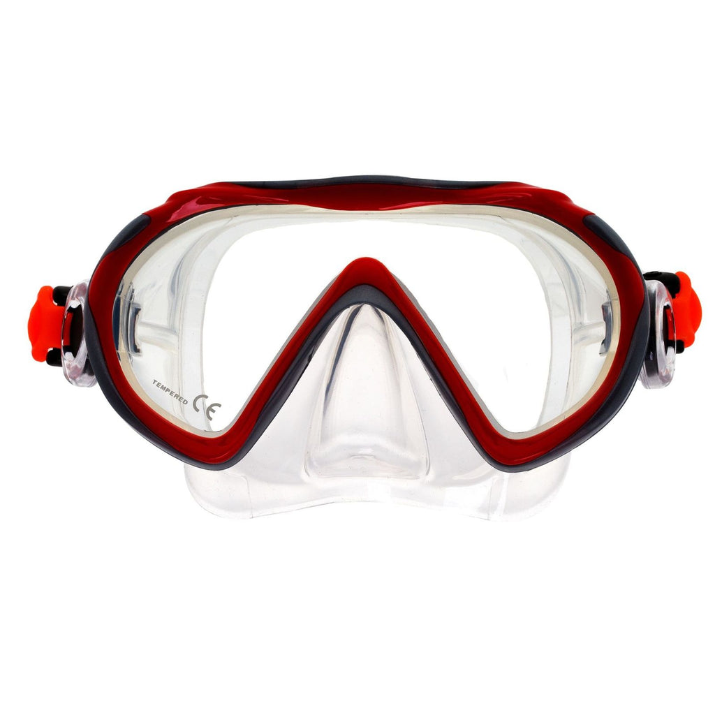 Máscara de Snorkel Joy Kids Rojo-Plata-Cristal Marlin 214174