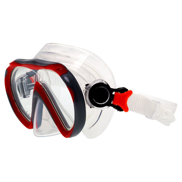 Máscara de Snorkel Joy Kids Rojo-Plata-Cristal Marlin 214174