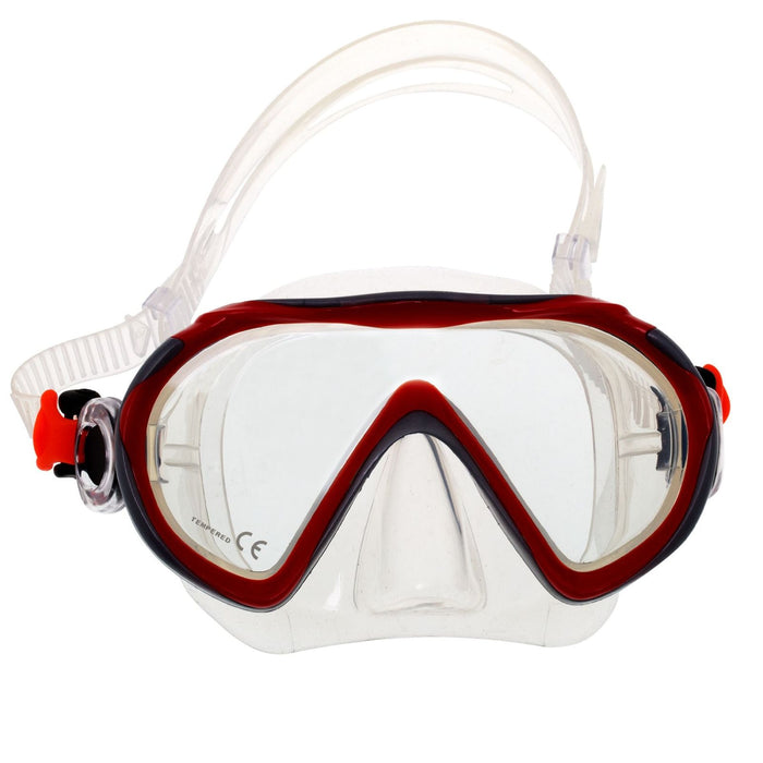 Máscara de Snorkel Joy Kids Rojo-Plata-Cristal Marlin 214174
