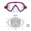 Máscara de Snorkel Joy Kids Rosa-Aqua-Cristal Marlin 214175