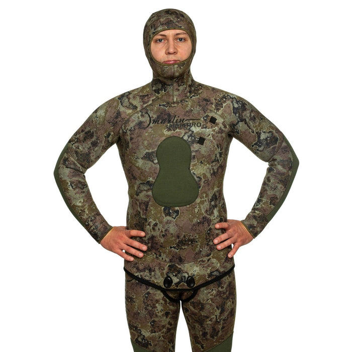 Traje de Buceo Completo para Pesca Submarina Skilur Pro 5mm Verde-Camo Talla XXXL Marlin 216469