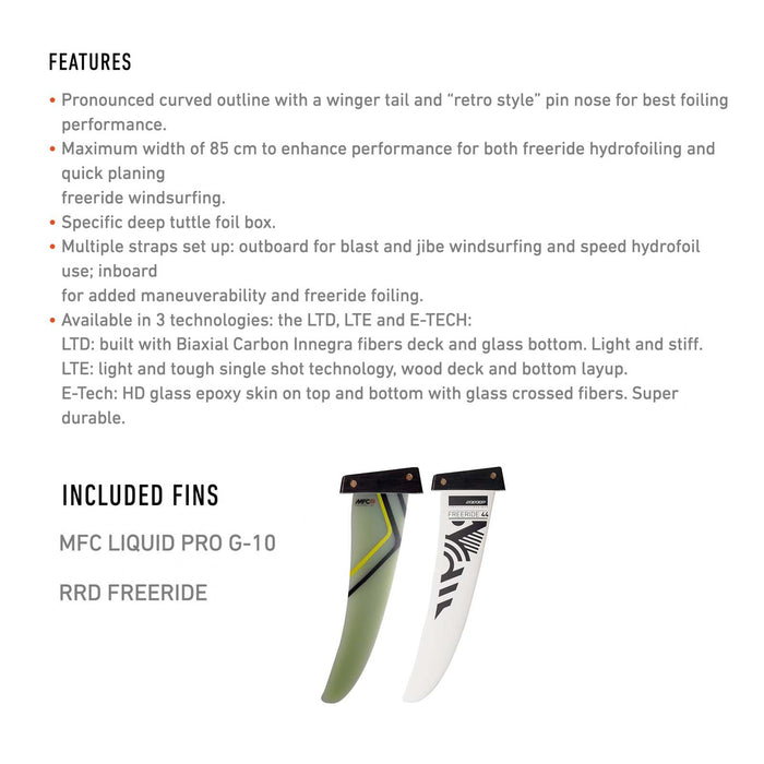 Tabla de Windfoil Firemove Flight Y25 135l Lte 225x85cm RRD 25FMF135LTE
