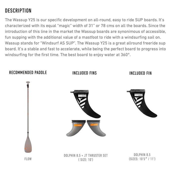 Tabla SUP Compuesta Wassup E-Tech 10'5''x31''x4 1-2'' 190l RRD 25WS105E