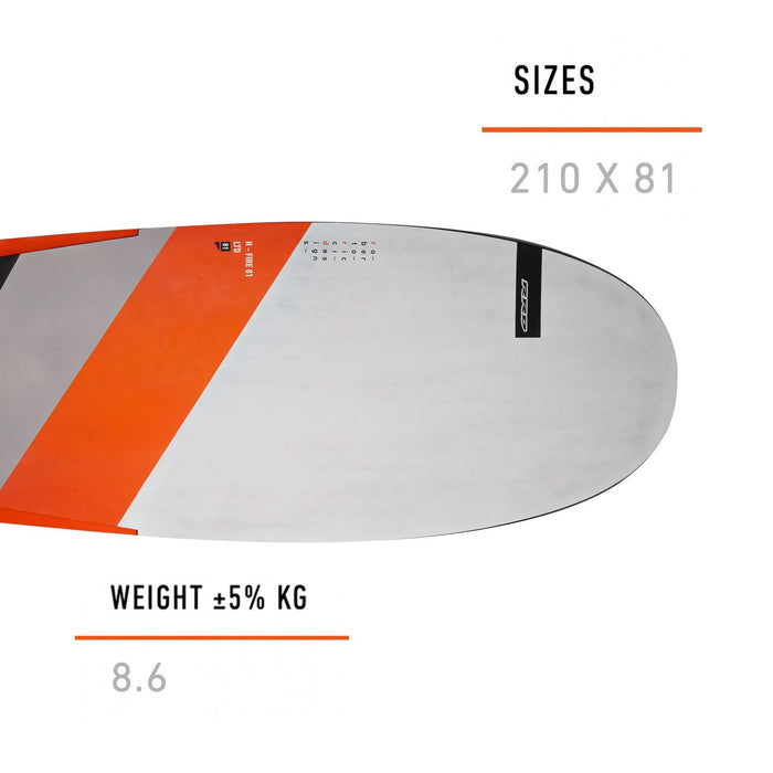 Tabla de windfoil H-Fire Pro Lte 210x81cm 144l RRD 26HF81PLTE