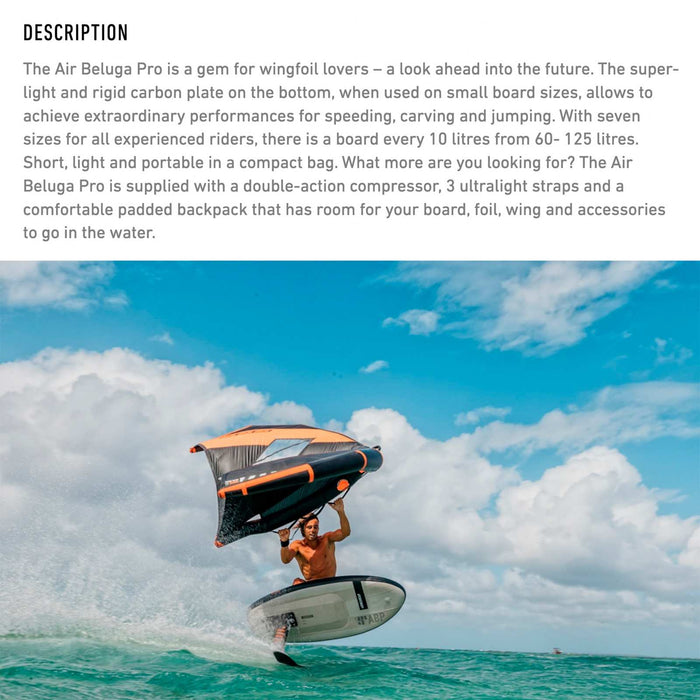 Tabla de wing foil Air Beluga Pro 140x60x10,5cm 70l RRD 27ABLGP70