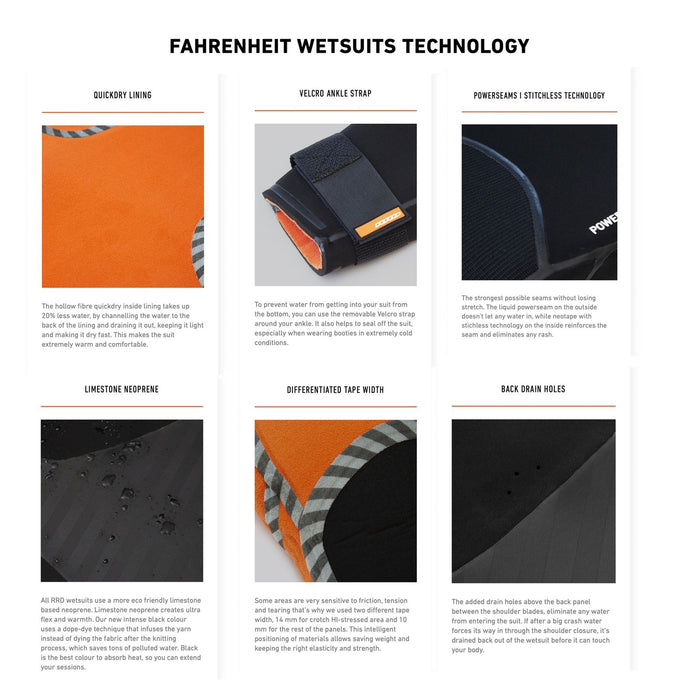 Traje de Neopreno Completo Fahrenheit Con Capucha Hombre Con Cremallera Delantera 6-4 Talla MT RRD 27FRCZ64H_MT