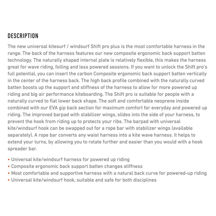 Arnés Shift Pro Plus XS RRD 27SHHXS