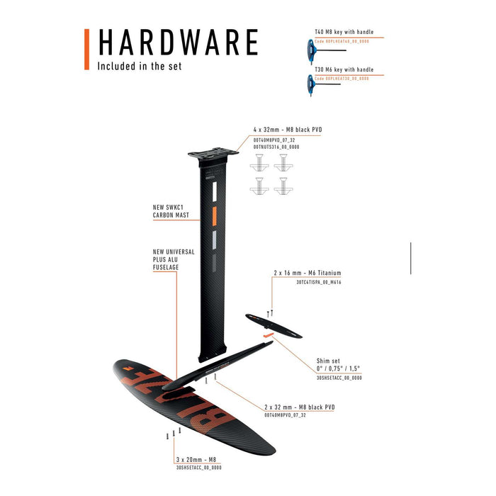 Set de Hydrofoil Carbon Blaze Ltd Y30 Talla 1550 RRD 30BLCFSLTD_1550