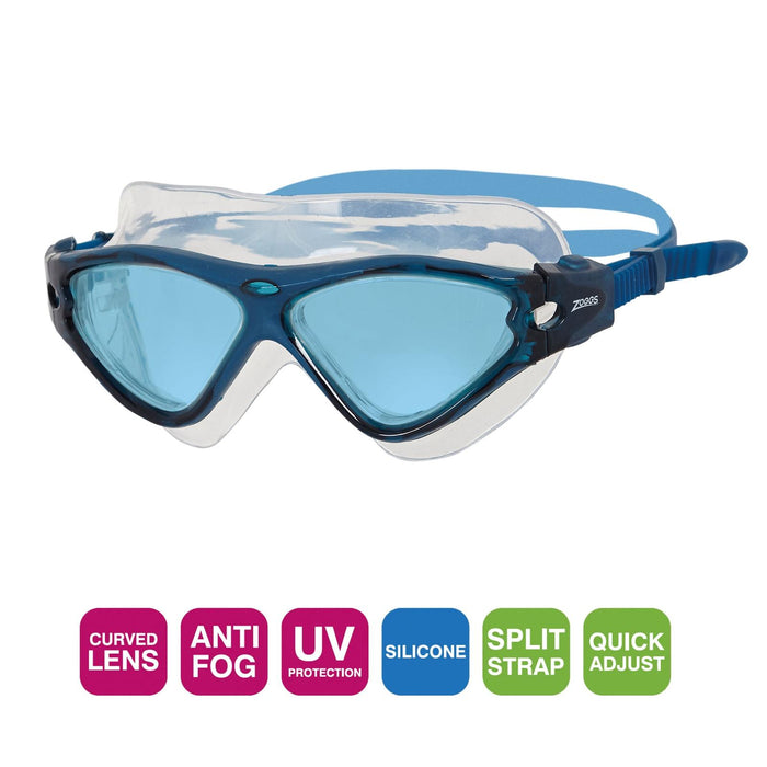 Máscara de natación tri visión azul marino-tinte-lentes azules Zoggs 461075NVBLTBL
