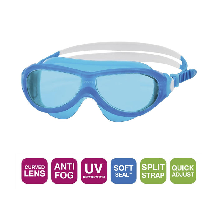 Máscara de natación Phantom Junior Azul-Blanco Lentes ahumadas-Azul Zoggs 461317BLWHTBL