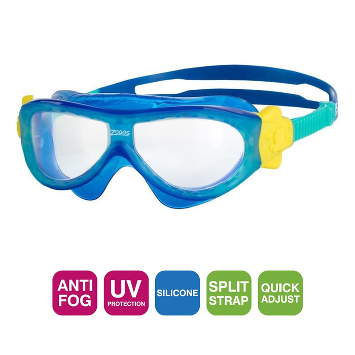 Máscara de natación Phantom Niños Azul-Turquesa Zoggs 461423BLTQCLR