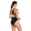 Bañador de una pieza Marble Powerback Mujer Negro-Blanco Talla 32-XS Zoggs 462569BK32