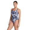 Bañador de una pieza Marble Powerback Mujer Negro-Blanco Talla 32-XS Zoggs 462569BK32