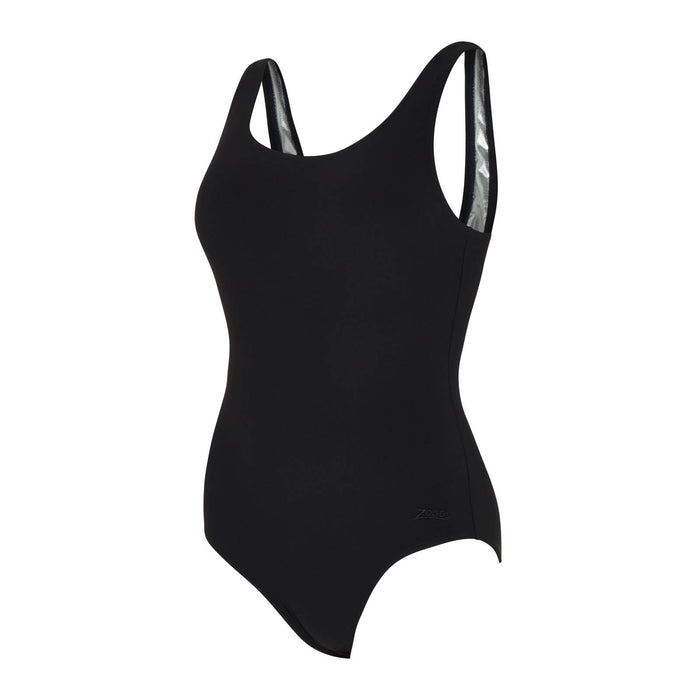 Bañador de una pieza Scoopback forrado en plata negro talla 40-XL Zoggs 462577BK40
