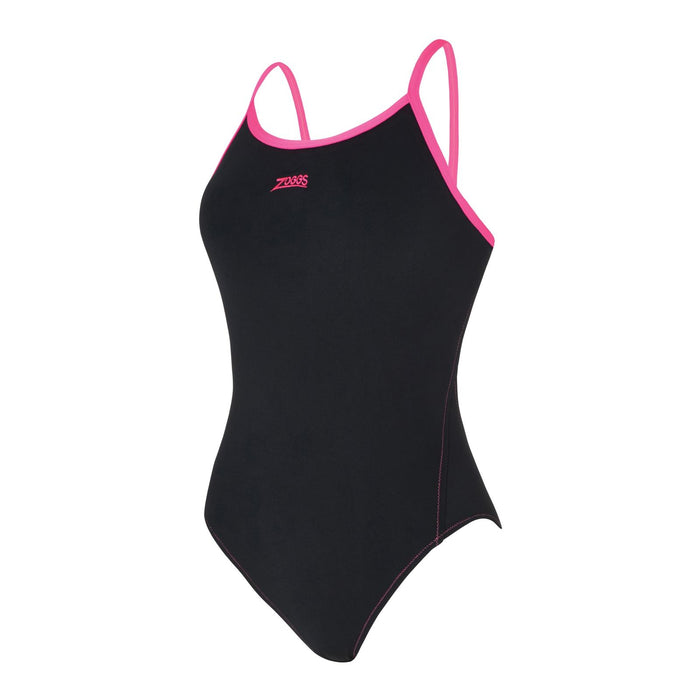 Traje de Baño de Una Pieza Kona Triback Negro-Magenta Talla 36-M Zoggs 462582BKMG36