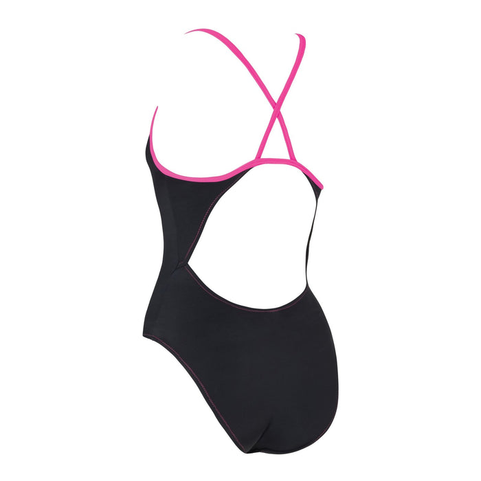 Traje de Baño de Una Pieza Roma Rayback Negro-Magenta Talla 38-L Zoggs 462584BKMG38