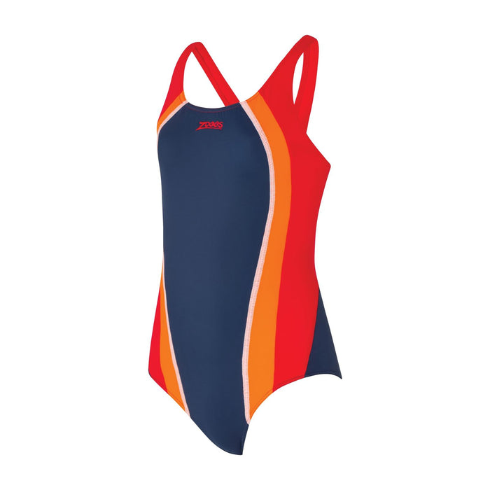 Traje de baño una pieza Toronto Flyback Niña Negro-Rojo Talla 30-10A Zoggs 463314NVRD30