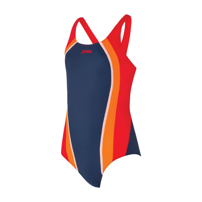 Traje de baño una pieza Toronto Flyback Niña Negro-Rojo Talla 34-14A Zoggs 463314NVRD34