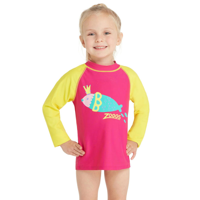 Camiseta de Natación de Manga Larga con Cremallera Solar Niños Diseño Sea-Queen Edad 1 Zoggs 465423SEQEYR1