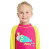 Camiseta de Natación de Manga Larga con Cremallera Solar Niños Diseño Sea-Queen Edad 3 Zoggs 465423SEQEYR3