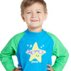 Camiseta de Natación de Manga Larga con Cremallera Solar Niños Diseño Super-Star Edad 2 Zoggs 465423SPSTYR2