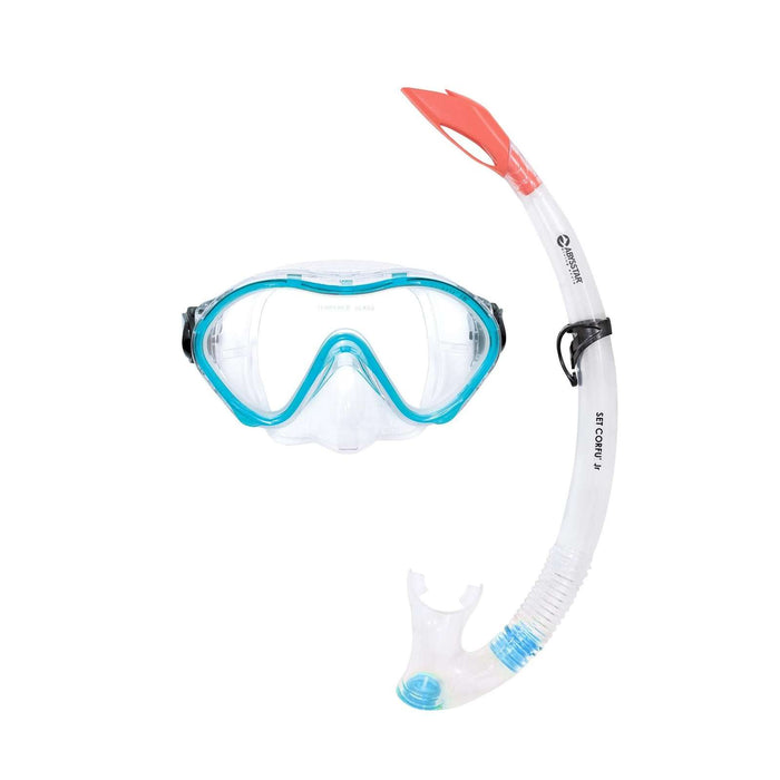 Set de snorkel Corfu Kids Transparente-Azul Abysstar 50056AQ