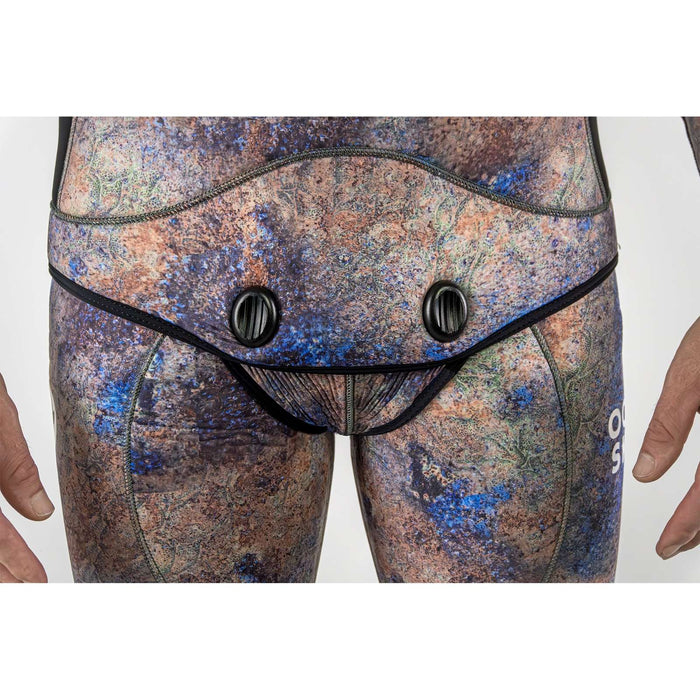 Neopreno traje de buceo completo Octoskin Hombre 3mm Camo-Marrón-Azul L Abysstar 59037
