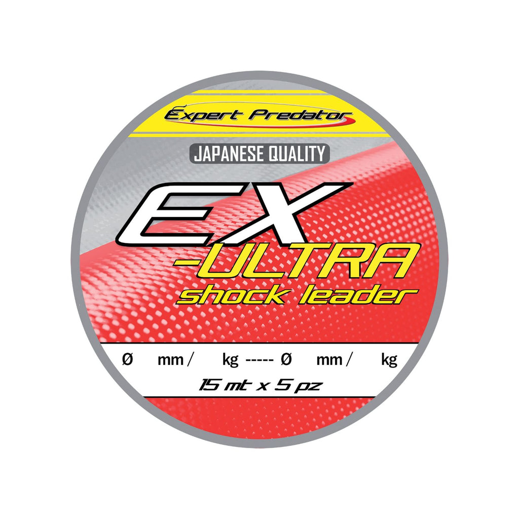 Líneas Recubiertas de Nylon Ex-Ultra Shock Leader 15m 0,26-0,57mm Expert Predator 60726