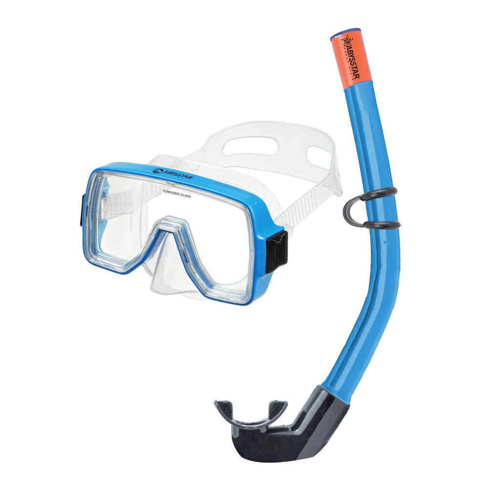 Set de snorkel Mythos Transparente-Azul Abysstar 63185BL