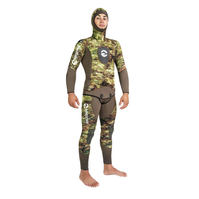 Traje de buceo completo para pesca submarina Grouper Evo Nylon Hombre 3mm Camo-Verde L Abysstar 63242