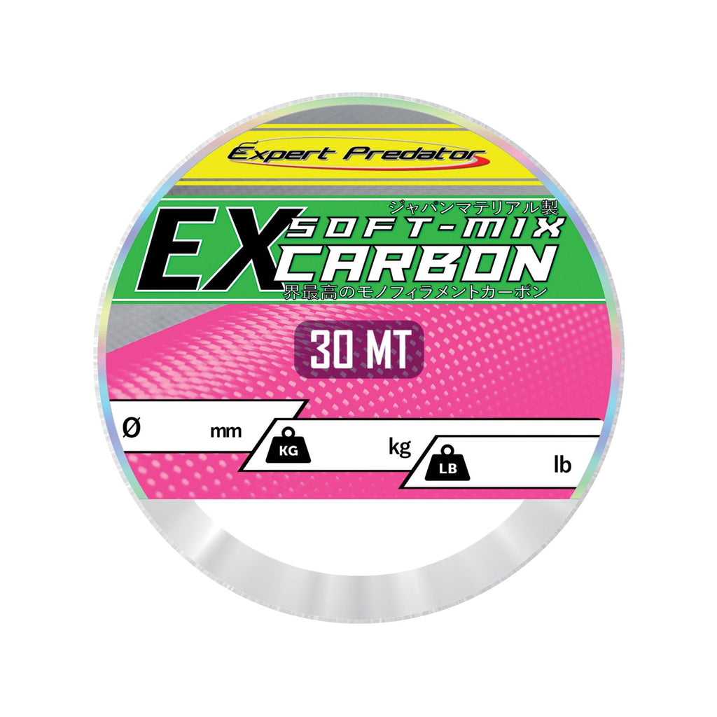 Línea recubierta de nylon Ex Soft-Mix Carbon 30m 28,9kg 0,68mm Expert Predator 68816