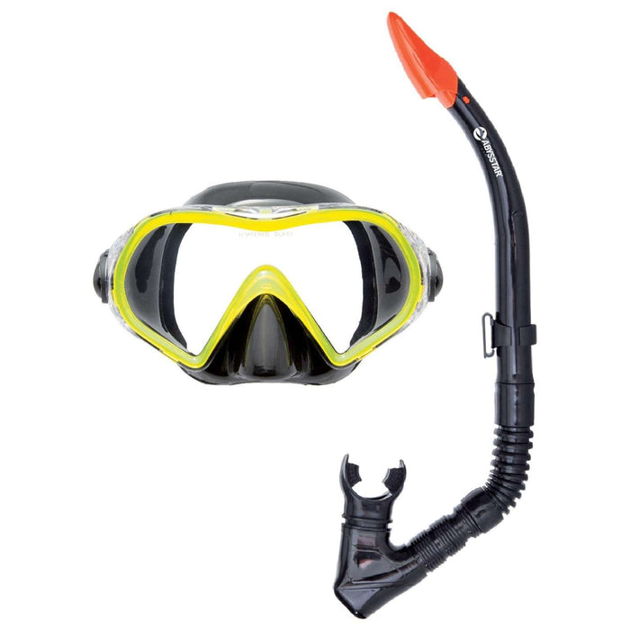 Set de snorkel Dive Negro-Amarillo Abysstar 69256YL