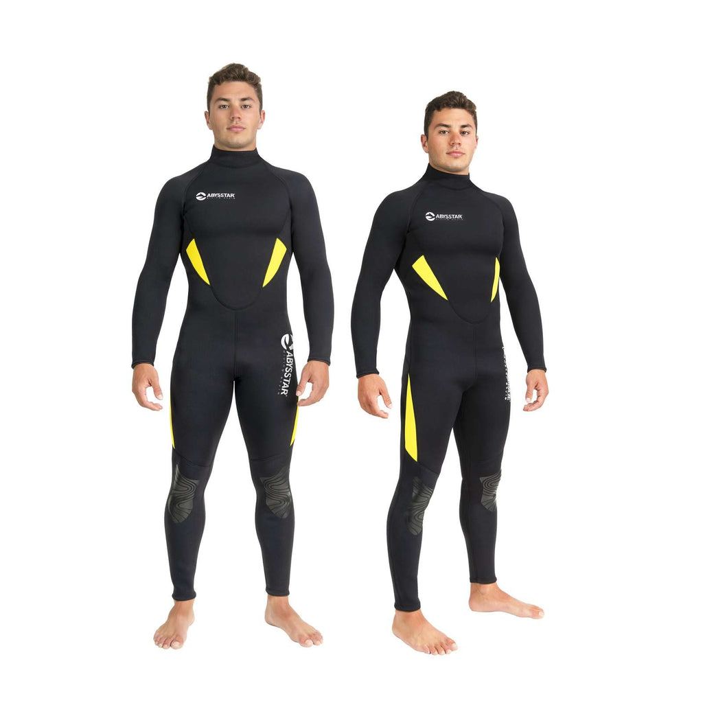 Traje de Buceo Corto de Neopreno Sidney Hombre 2,5mm Negro-Amarillo XXXL Abysstar 69275