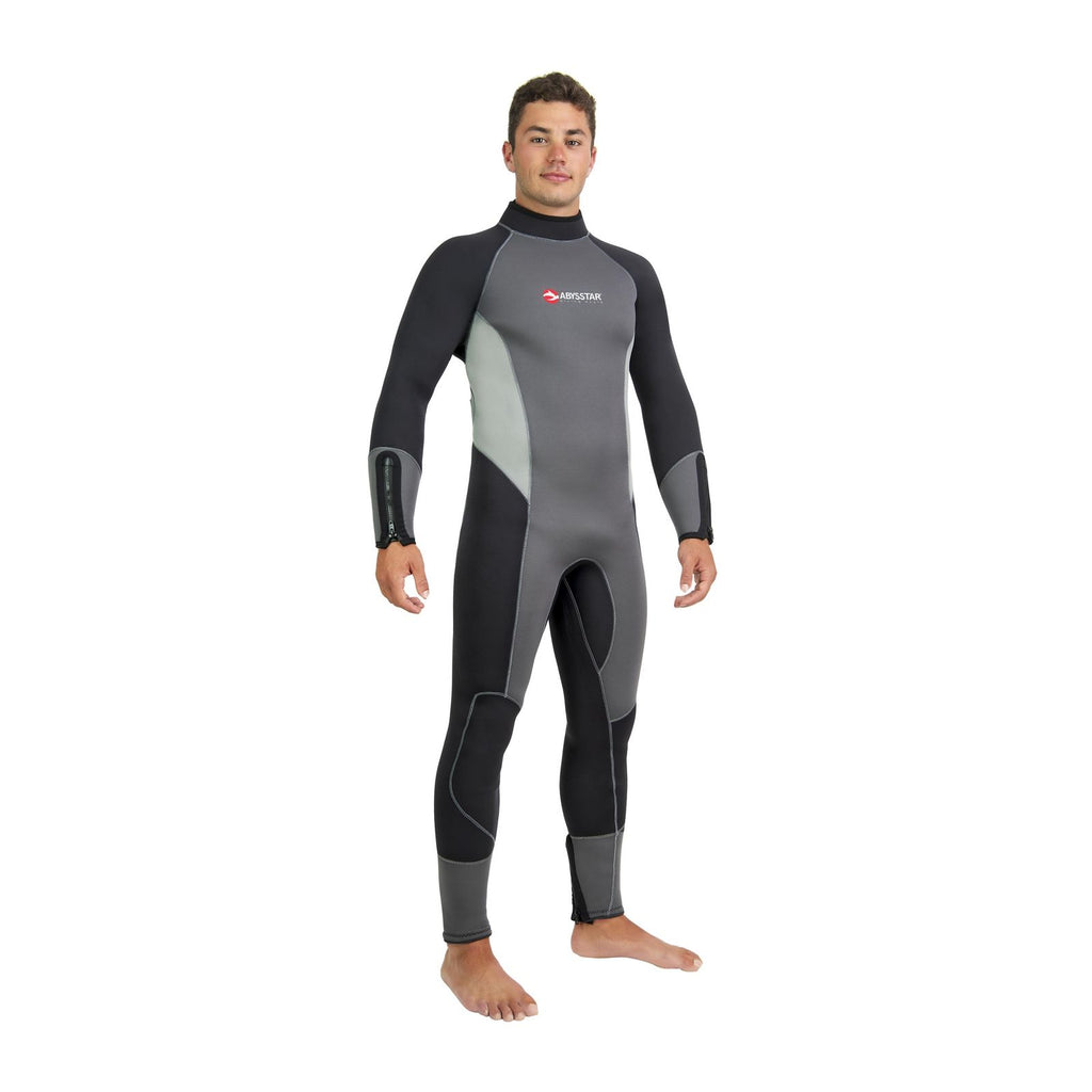 Traje de Buceo Completo Melbourne Hombre 5mm Negro-Gris M Abysstar 69291