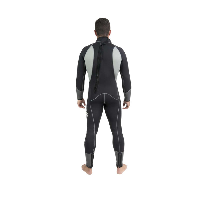 Traje de Buceo Completo Melbourne Hombre 5mm Negro-Gris L Abysstar 69292
