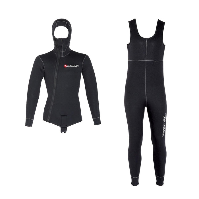 Traje de Buceo Completo Pacific Supreme Con Cremallera Delantera Hombre 3mm Negro S Abysstar 69435
