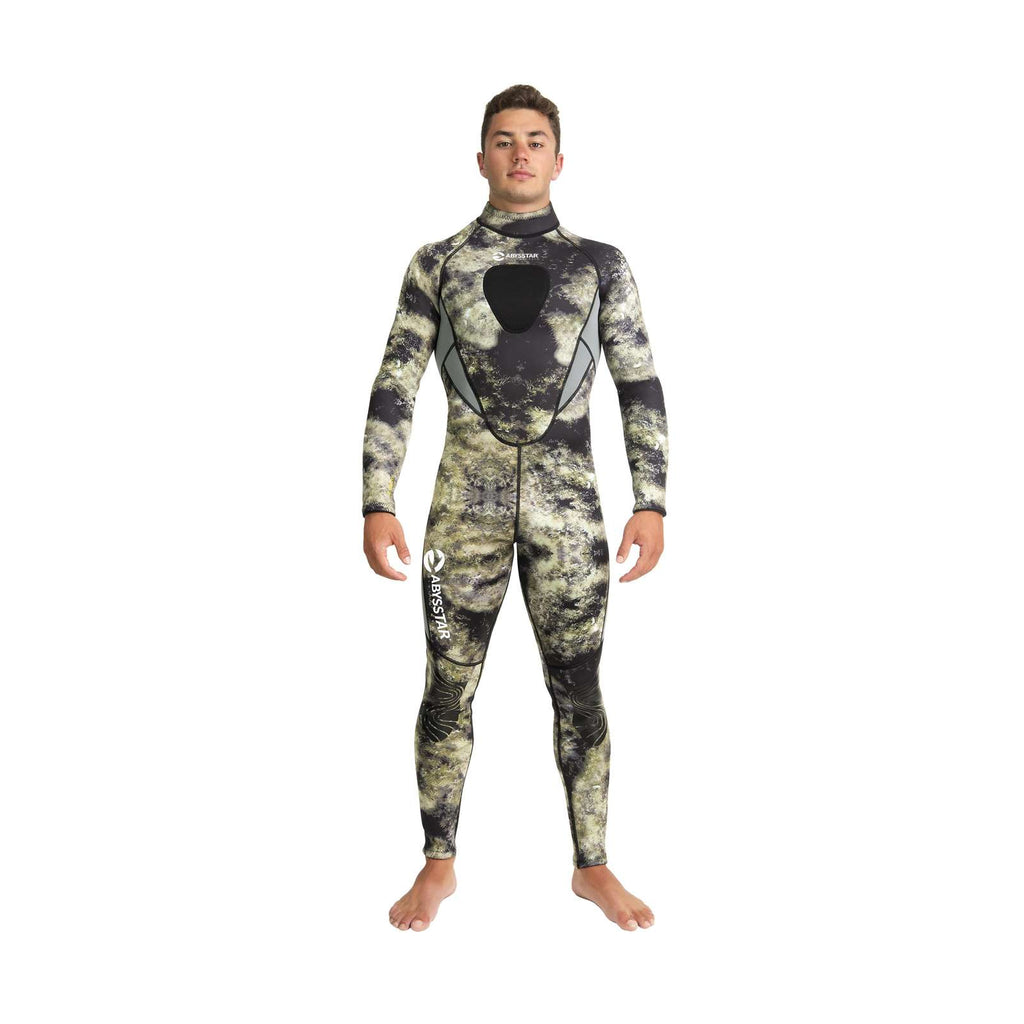 Traje de buceo completo para pesca submarina Sidney Hombre 2,5mm Camo-Verde-Beige S Abysstar 69740