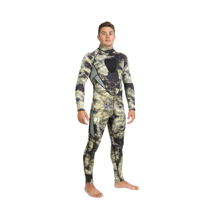 Traje de buceo completo para pesca submarina Sidney Hombre 2,5mm Camo-Verde-Beige L Abysstar 69742